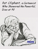 Pat Oliphant's obituary is everywhere for you to read. This link takes you to an article about his life and talent: ''The Satirical Cartoons of Pat Oliphant: A Deep Dive into the Pulitzer Prize-Winning Artist's Impact on Political Cartooning''.